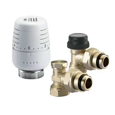 Produktbild von Ivar Heizkörperanschluss Set 1/2 Zoll Eck KS 302 LN, Ausführung: 1/2" Eck-Bausatz