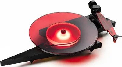Obrázok produktu pre Pro-Ject AC/DC Turntable, Gramofón s remeňovým pohonom, Čierna, Červená, MDF, Sklo, 33,45 ot/min, 33,45 ot/min