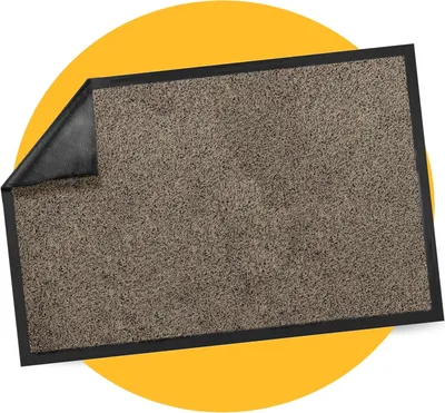 Zdjęcie produktu dla Wycieraczka do drzwi 60 x 90 cm, beżowa, prana, do przedpokoju