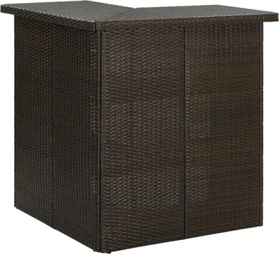 Produktbild von vidaXL 4-tlg. Gartenbar-Set mit Kissen Poly Rattan Braun