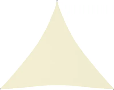 Image de The Living Store Voile d'ombrage Oxford Tissu Triangulaire 6x6x6 m Crème