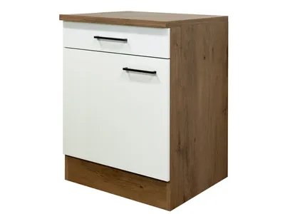 Produktbild von Küchenunterschrank - 60 cm breit - Magnolia Matt Lancelot Oak – Vintea