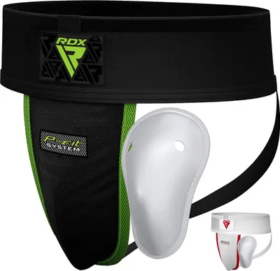 Image de RDX Sports Protecteur d'aine H1+ avec coupe en gel - Noir | Taille:XL