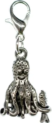 Produktbild von Krake Oktopus Tintenfisch Charm Anhänger Bettelarmband Miniblings silber