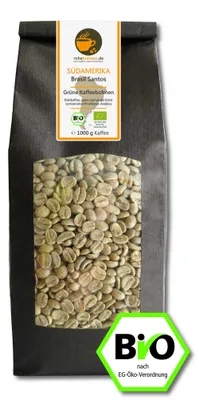Produktbild von Rohkaffee Arabica Brasil Santos 1000g