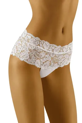 Produktbild von Wolbar wb413 dame shorts hipsters spitze normaler bund , weiß, m