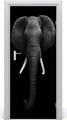 Produktbild von Tulup Türaufkleber 85x205 cm Dekorative Aufkleber Selbstklebend Wasserdichte Tapete Abnehmbar Schlafzimmer Wohnzimmer Wohnkultur - Afrikanischer Elefant