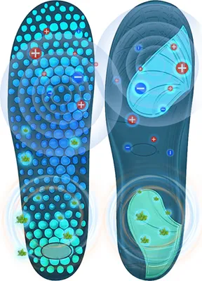 Produktbild von 1 Paar Akupressur-Einlegesohlen für Damen, Memory Foam Relief-Einlegesohle, orthopädische Schuheinlagen, magnetische Massage-Einlegesohlen zur Schmerzlinderung, rutschfeste Unterstützung