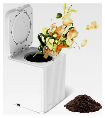 Produktbild von Elektrischer Komposter, 3,5 L für die Küche, intelligenter Kompostbehälter für Lebensmittelabfälle, wandelt Lebensmittelabfälle in Kompostdünger um, weiß