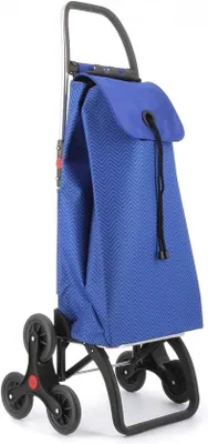 Produktbild von Famanu Faltbarer 6-Rad Treppensteiger Einkaufswagen - Blau