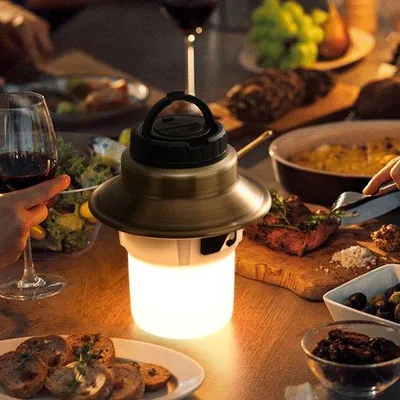 Immagine prodotto di Lampade LED da campeggio con fili luminosi a LED, ricaricabili, impermeabili e portatili, ideali per terrazze e gite in campeggio