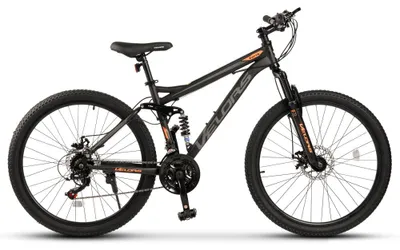 Produktbild von AIORBER Fully Mountainbike 26 Zoll 21-Gang Schaltung Doppel Scheibenbremsen Vollgefedert MTB Geländefahrrad Schwarz