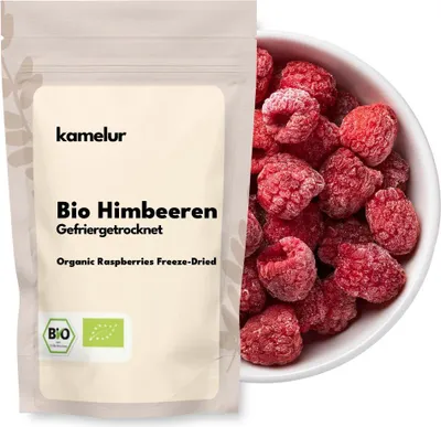 Produktbild von Kamelur BIO Himbeeren ganz & gefriergetrocknet 250g
