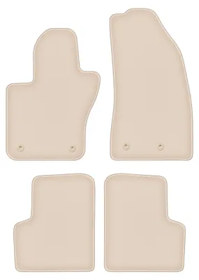 Produktbild von DURBAN Beige Velours-Fußmatten-Set für Jeep Renegade SUV (2014-2019)