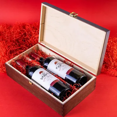 Immagine prodotto di Creative Deco Scatola per Vino in Legno Marrone | Porta Bottiglie di Vino, 2 Bottiglie 0,7l | 35x20x10 cm | Coperchio e Serratura, Divisori Rimovibili