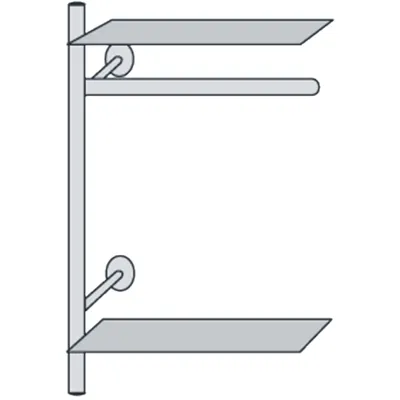 Produktbild von Kerkmann Wandgarderobe Garderobenelement arte 33686181 silber Metall 80,0 x 190,0 cm