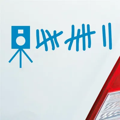 Produktbild von Auto Aufkleber   Strichliste Tuning 15x6,5 cm Hellblau Sticker Heckscheibenaufkleber
