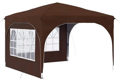 Image de Tente de fête pop-up 290 x 290 x 245 cm Marron