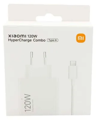 Obrázok produktu pre Xiaomi Cargador de pared xiaomi 120w hypercharge combo (type-a) 1xusb + kábel usb tipo-c 120w