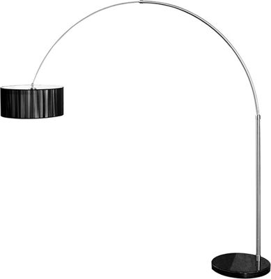 Moderne Bogenleuchte EXTENSO 230cm schwarz mit Marmorfuß Bogenlampe Wohnzimmerlampe Stehlampe E27