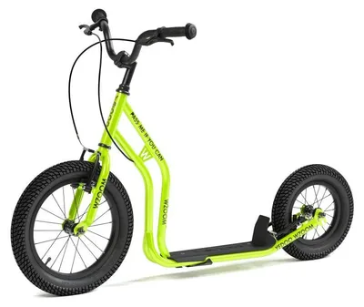 Productafbeelding van Yedoo Wzoom kinderloopfiets - geschikt voor kinderen vanaf 6 jaar, met een lichaamslengte vanaf 120 cm, voorzien van luchtbanden 16/12 - voor jongens en meisjes, met verstelbare hoogte en standaard. Kleur: limoengroen