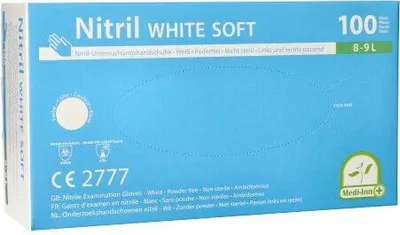 Produktbild von 1000 Medi-Inn Medi-Inn® Handschuhe Nitril puderfrei White Soft weiss Größe L 93066