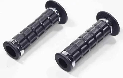 Produktbild von Lenkergriff Schwarz Mit Chrombändern Offen