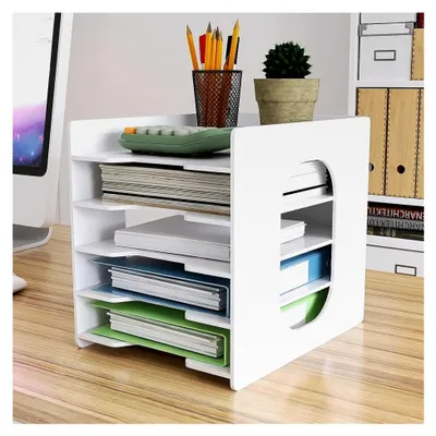Produktbild von A4 Dokumentenablage mit 5 Fächern aus PVC für Büro und Schule