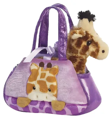 Image de AURORA Fancy Pals plush toy giraffe in a bag, 20 cm