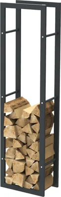 Obrázek produktu pro Bc-elec - HHWPF0016 Černý ocelový stojan na dřevo 150*40*25 cm, stojan na palivové dřevo, stojan na palivové dřevo.