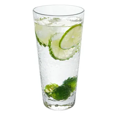 Immagine prodotto di Bicchiere martellato Wilmax da 450 ml in vetro borosilicato trasparente WL-888630/A