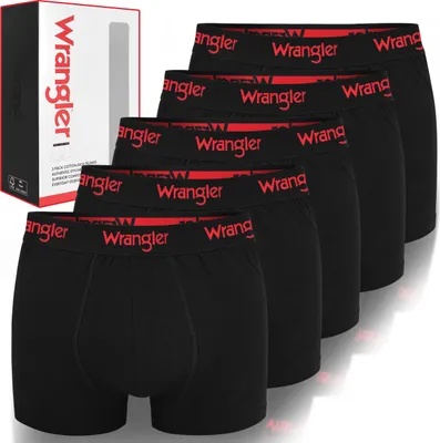 Obrázok produktu pre Wrangler 5-pack - Pánske boxerky s bavlnou, nohavice pre mužov, S
