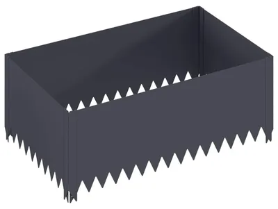 Produktbild von vidaXL Raseneinfassung 100 x 60 x 35 cm Stahl Anthrazit