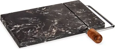 Produktbild von Schneidebrett of schwarzem Holz of Akazienmarmor (15 x 1,5 x 22 cm)