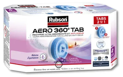 Image de 4 x recharges pour absorbeur d'humidité - Rubson - 2093425 - aero 360 lavande