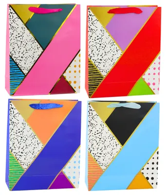 Immagine prodotto di Sacchetto regalo in carta con motivi geometrici 32 X 26 X 12 cm