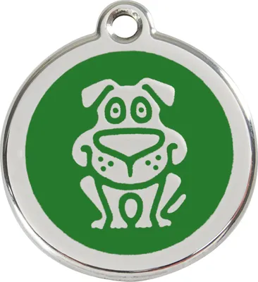 Produktbild von RedDingo Hundemarke mit individueller Gravur Dog grün, Größe: S