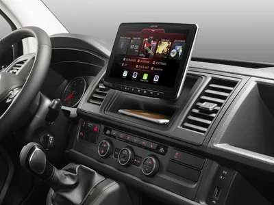 Produktbild von Alpine INE-F904T6 | Autoradio Navigationssystem für VW T5 und T6 mit 9-Zoll-Touchscreen 1-DIN-Einbaugehäuse, DAB+, Apple CarPlay und Android Auto Unterstützung