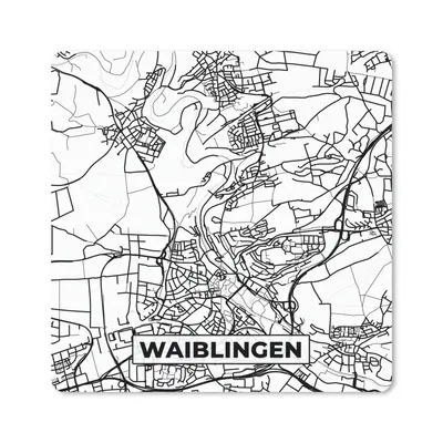 Produktbild von MuchoWow® Mauspad Mousepad Waiblingen - Karte - Stadtplan 20x20 cm - Mousepads - Maus Mat - Pad - Mausunterlage - Desk Mat - Bureauartikeln