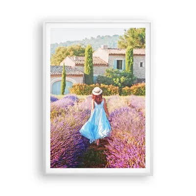 Produktbild von Gerahmtes Poster - Weißer Rahmen - Boho Heidekraut Frau - 70x100 cm - Wand Bild - Wanddeko - Wandbilder - Kunstposter - Wandposter - Bilderrahmen - Bilder - Kunstdruck - P2WPA70x100-4420