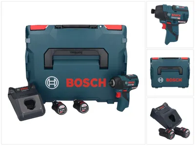 Obrázek produktu pro Bosch GDR 12V-110 Profesionální akumulátorový rázový utahovák 12 V 110 Nm 1/4" bezkartáčový + 2x akumulátor 2,0 Ah + nabíječka + L-Boxx