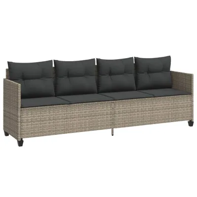 Zdjęcie produktu dla VidaXL 368331, Lounge, Obite siedzisko, Technorattan, Stal, Szary, 110 kg, 2040 mm