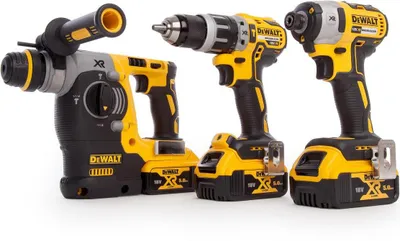 Produktbild von Dewalt.Combo 18V Set Dcd796 + Dcf887 + Dch273 3X4,0Ah 2Xtstak Ii Dck368P3T