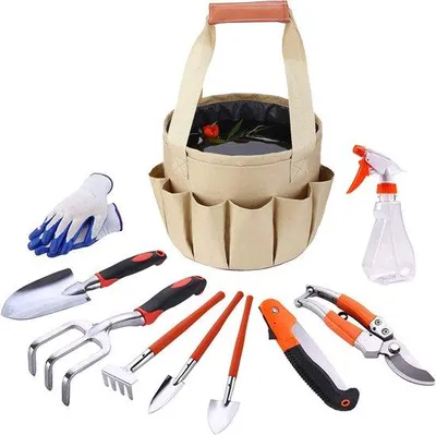 Produktbild von Bonsai-Gartenzubehör-Set - 10-teilig - Gartenzubehör - Gartenservice - Gartengeräte - Gartenschere - Gartenzange - Bonsai-Pflanzenservice