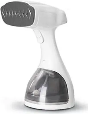 Produktbild von Kleidungsdampfer - Reise-Handdampfbürste - 1500 W - Aufheizen in 15 s - Tragbar im Mini-Format - Faltenentferner für Stoffe - Weiß