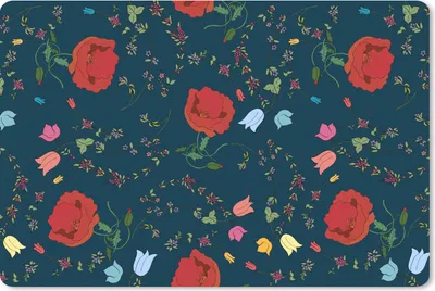 Produktbild von MuchoWow® Schreibtischunterlage Regenbogen - Blumen - Design 60x40 cm - XXL Mauspad - Großes Mauspad