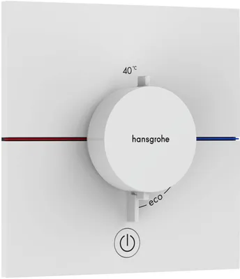 Produktbild von Fertigmontageset ShowerSelect Comfort E Absperrventil, UP mattweiß mattweiß