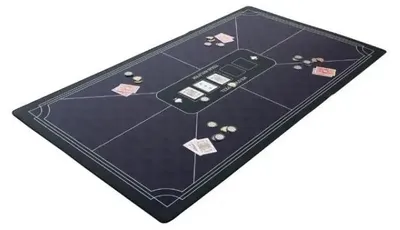 Produktbild von Poker-Tischdecke – 140 x 80 cm – Blau
