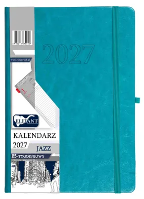Obrázek produktu pro Kalendář Jazz 2027, formát B5, týdenní, barva tyrkysová