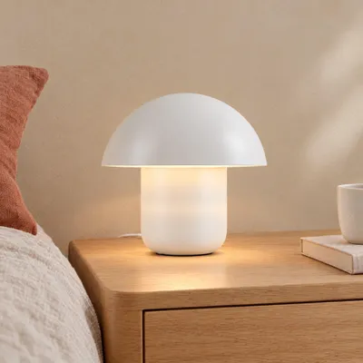 Produktbild von lusenz Tischleuchte Javera bianco E14 25W Weiß Pilzform IP20